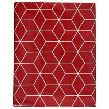 Dkd Home Decor Mantel Abstracto Granate Loneta Blanco (140 x 180 cm)
