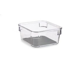 Home Organizador de cajones, Color Gris Transparente, de plástico y Silicona, 9,3 x 4,5 x 9,3 centímetros (Referencia: S3609352) - Bigbuy
