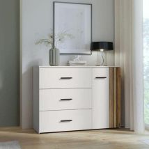 Bigbuy Waikato Kommode Weiß 3 Schubladen 119,9x41,3x89,7 Cm