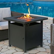 Bali Outdoors - Braséro à Gaz,Chauffage de Gaz Extérieur Jardin et Terrasse–Véritable Flamme -Chauffage d'Appoint -Foyer à Gaz avec Pierres de Lave