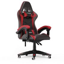 Bigzzia - Bürostühle Chefsessel Ergonomisch - Gaming Stühle Gamer Stühle mit Lendenkissen + Kopfstütze Gaming Chair Höhenverstellbar Bürostuhl