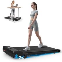 2 En 1 Tapis De Course, 1-8km/h Walking Pad, Tapis De Marche Bureau, Treadmill Compact Pour La Maison Et Le Bureau, Moteur 2.5 Hp, Télécommande, 
