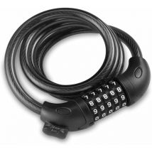 Sweevt - Bike Lock Bicycle Lock Chain ,5-Digit Combination Lock Core Steel Wire Bike Lock Security&Portable Bicycle Locks-Black