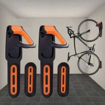 GP - Bike Rack, Rubber Coated Wall Mount Bike Holder, for 2 Bikes Wall Mounted Bike Racks for Indoor and Outdoor Use