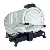 Bikitchen AS3000 Allesschneider Gastro Aufschnittmaschine, schwarz glattes 30cm Hohlschliff Messer