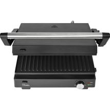 Bikitchen Grill 200 Électrique Grill À Contact Voyant Lumineux, Rabattable, Réglage De La Température En Continu Noir