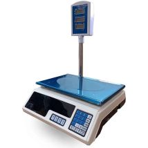 Bilancia 40 Kg 1 Grammo Con Asta Piatto Acciaio 6 Display Retroilluminati 986