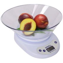 Bilancia da cucina digitale Howell HBC673 – plastica bianca – 1kg, 20cm, rotonda