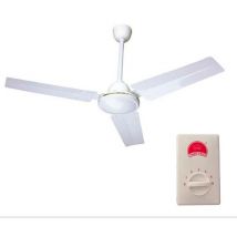 Ventilatore da a soffitto industriale 3 pale ø 120CM 75W comando a muro casa