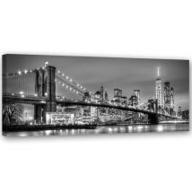 Bild auf Leinwand, Brooklyn Bridge New York – 90x30