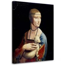 Bild auf Leinwand, Dame mit Hermelin – Da Vinci-Reproduktion – 70 x 100