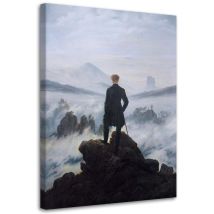 Bild auf Leinwand, Der Wanderer über dem Nebelmeer – C. D. Friedrich Reproduktion – 40x60