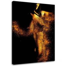 Bild auf Leinwand, Frau im Goldstaub - 60x90