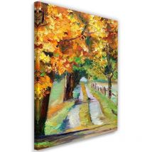 Bild auf Leinwand, Herbststraße wie von Hand gemalt - 60x90