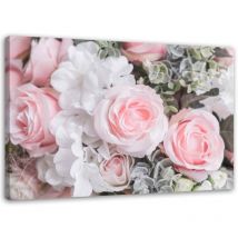 Feeby - Bild auf Leinwand, Rosa Rosen - 120x80