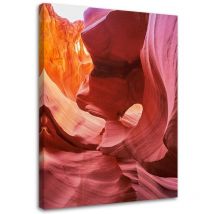 Feeby - Bild auf Leinwand, Rote Felsen des Antelope Canyon usa – 80x120