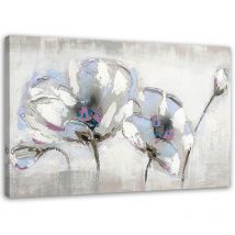 Bild, Bemalte Blumen Shabby Chic - 60x40