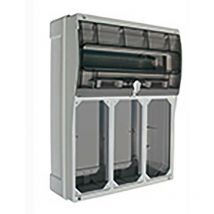 16 DIN-Module Schaltschrank mit 3 vertikalen Steckdosen IP67 - Palazzoli