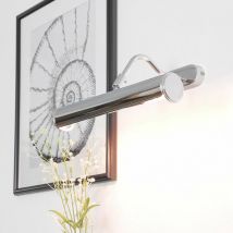 Bilderleuchte Messinglampe in Chrom 30cm