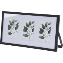 Home Styling - Bilderrahmen aus Metall für drei Fotos, Passepartout, 22 x 12 x 1 cm