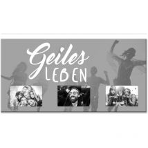 Bilderrahmen 'Geiles Leben' für Fotos 10 x15 cm, mdf 30 x 60 cm