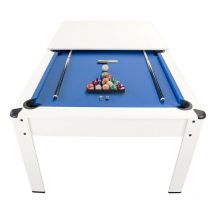 Jt2d - Billard Américain harmony 6Ft - 206,5 x 116,5 x 80 cm avec accessoires et plateau dînatoire - Couleur Ivoire