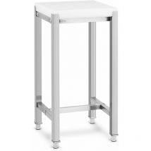Billot boucherie 40 x 40 cm hauteur de travail 80 cm acier inoxydable / plastique (polyéthylène)
