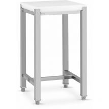 Billot boucherie 40 x 50 cm hauteur de travail 80 cm acier inoxydable / plastique (polyéthylène)