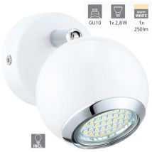 Bimeda faretto led 1 luce 2,8W GU10 bianco/cromo 31001 - Eglo