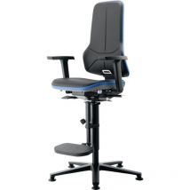 Arbeitsdrehstuhl Neon Gleiter+Aufstiegshilfe o.Polsterelement grau 590-870mm s