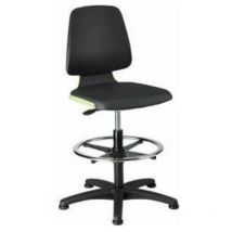 Arbeitsstuhl Labsit 3, K-Leder grün Sitzhöhe 520-770 mm - Bimos