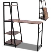 Frankystar - Bimyo - Klappschreibtisch für kleine Räume, mit Bücherregal, 50x41xH128 cm