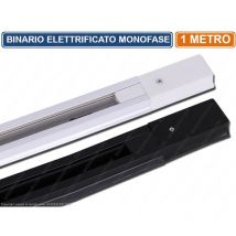 Binario elettrificato monofase innesto a scorrimento 1 metro per lampade led - Colore: Nero - Universo