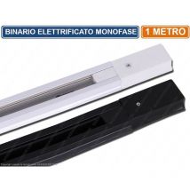 UNIVERSO BINARIO ELETTRIFICATO MONOFASE INNESTO A SCORRIMENTO 1 METRO PER LAMPADE LED - Colore: Bianco
