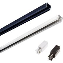 Binario led Trifase 2m Bianco/Nero per faretto a binario 220V BIN-TRI-2MColore nero