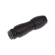 Binder - 99-9106-00-03 3 Contact Female Straight Connector, Cable Mount