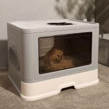 Bingo Paw - BingoPaw Arenero Gatos Cubierto con Cajon Arenero para Gatos Grande Cerrado Plegable con Cepillo de Masajeador Pala y Filtro