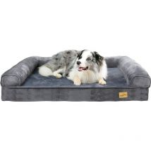 BingoPaw Sofá Cama Ortopédica de Espuma para Perros Desmontable Impermeable y Lavable, 135 x 100 x 12cm