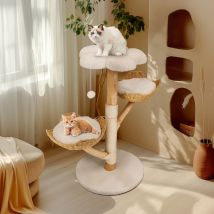 Bingo Paw - BingoPaw Climbing Tree Tower Cat Scratching Post for Indoor Cats Kitten Play Tower Activity Centre Climbing Stand with Dangling Ball