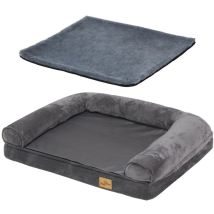 Bingopaw Orthopädisches Hundebett Mittelgroße Hunde, Hundesofa Für Kleine Hunde, Ergonomisch Hundecouch Mit Schwammkissen 8cm Dick, Waschbar 
