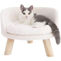 Bingo Paw - BingoPaw para Perros y Gatos Elevada Sofá para Mascotas Silla de Gatos con Cojín Acolchado Cómodo y Patas de Madera