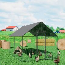 Bingo Paw - BingoPaw xl Large Metal Chicken Coop Upgrade Poultry Cage Mesh Animals Run Pen Breed Shed, l - 300 x 207 x 276cm