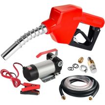 Wiltec - Bio Dieselpumpe 12 v, 150 w, 40 l/min, Heizölpumpe selbstansaugend, Absaugpumpe für Diesel, Biodiesel, Heizöl, tragbare mobile Umfüllpumpe