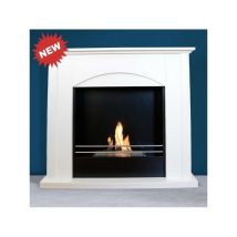 Biocamino da Pavimento Firenze Bianco – 2,5 kW – 880 x 1000 x 300 mm – Biocamino a bioetanolo