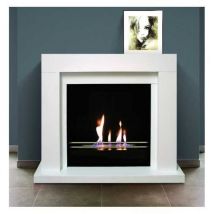 Azura Home Design - Biocamino da Pavimento Udine 2500W Bianco Tecno Air System