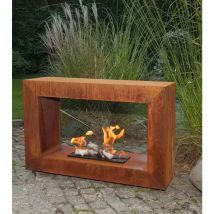 Biocaminionline - Biocamino Katami Corten Nero - Vetri laterali