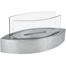 Fuji Tisch-Bio-Kamin 50,8x20,3x23 cm Edelstahl-Brenner, gehärtete Glaswände und Flammensperre - Kekai