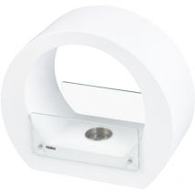 Kekai - Biocamino da Tavolo Vesubio 40x18,2x35cm Bruciatore in Acciaio Inossidabile, Pareti in Vetro Temperato e Asta Spegnifiamma