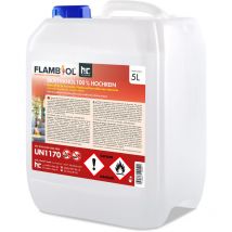 Höfer Chemie 5 L FLAMBIOL bioéthanol 99,9% premium pour cheminée à l'éthanol, cheminée à l'éthanol, feu de table & cheminée