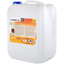 Flambiol Bioéthanol 96,6% Premium 1 x 10 l - Éthanol pour cheminées de table, cheminées et décorations de jardin extérieur - Sans fumée ni suie - a
